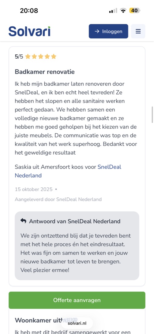 WhatsApp-bericht: geweldige badkamer en toilet