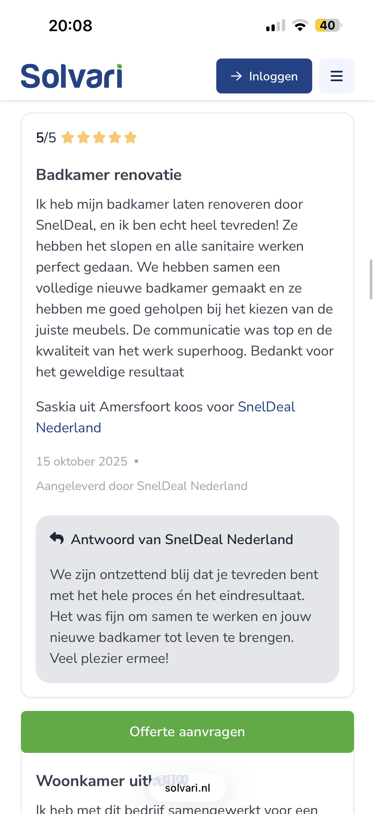 WhatsApp-bericht: geweldige badkamer en toilet